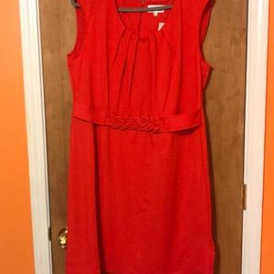 Red Plus Size Dress with Braided Belt NWT